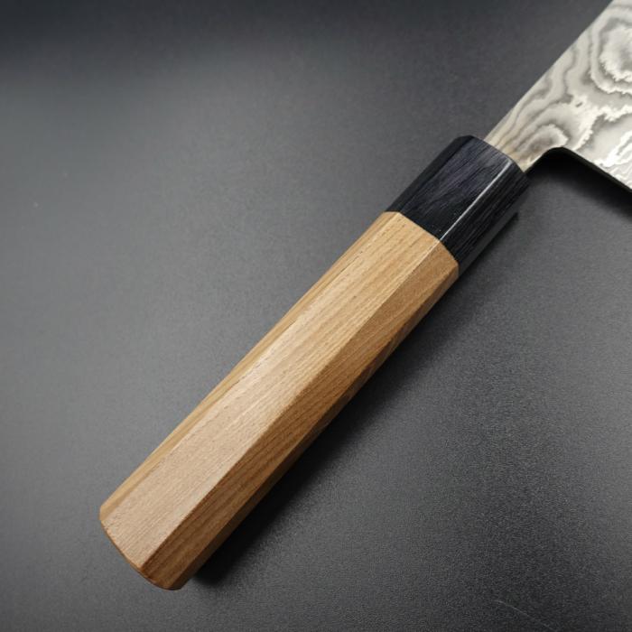 佐治作 VG10 ダマスカス鋼 菜切包丁 170mm 黒仕上げ 佐治作 VG10 ダマスカス鋼 菜切包丁 170mm 黒仕上げ