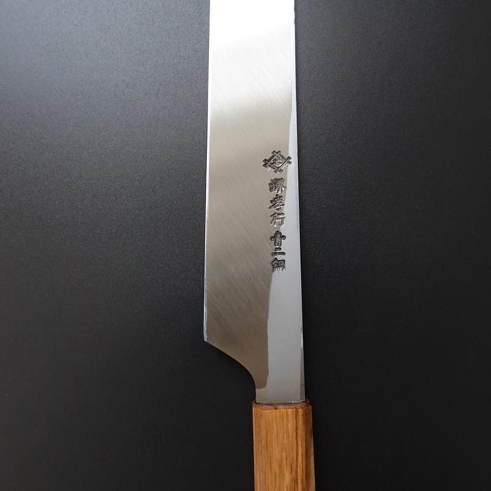 焔 紅蓮 包丁 剣型 飛燕 刺身包丁 300mm 青二鋼 安来鋼 樫木漆塗り柄