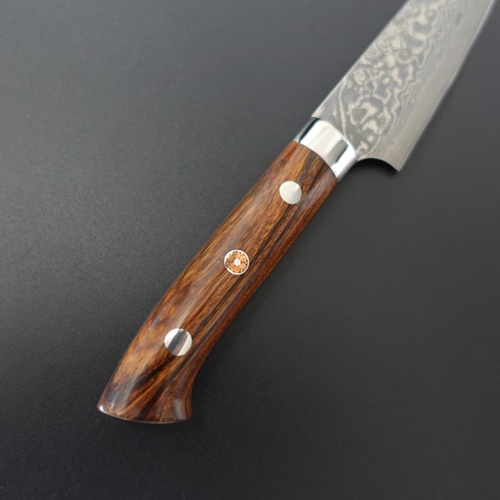 佐治武士 レインボーダマスカス 青ニステンクラッド 三徳180 佐治作