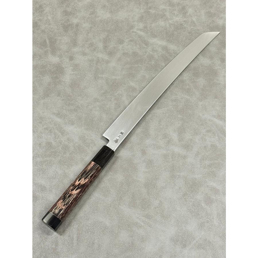 堺孝行 斬月 包丁 先丸 柳刃包丁 刺身包丁 300mm 銀三鋼 片刃 サヤ付き