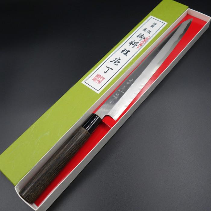 本久一作 包丁 刺身包丁 柳刃包丁 正夫 270mm 安来鋼青紙二号 栗の木柄