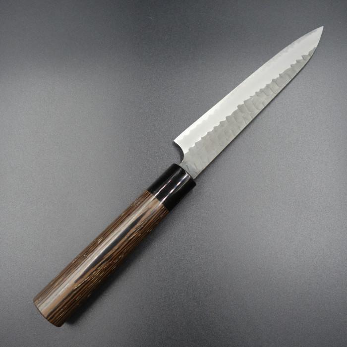 ★送料込★堺白二鋼黒打ちはがね鍛造和式ペティナイフ160mm黒塗柄(） ☆送料込☆堺白二鋼黒打ちはがね鍛造和式