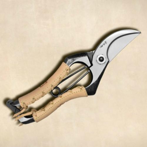 みきかじや村 剪定鋏 A型 改良剪定鋏 本革巻 8インチ 200mm 金止 おの