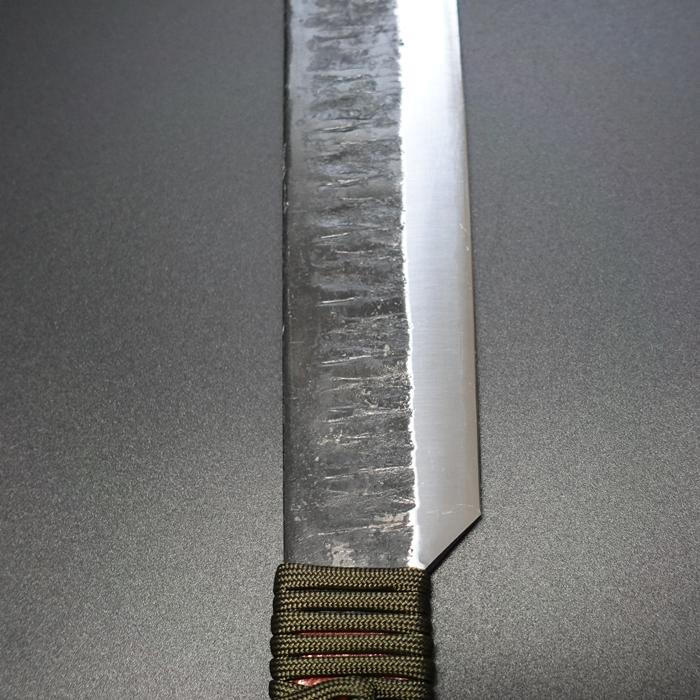 鉈 山なた パラコード柄 青紙鋼 両刃 黒打ち仕上 165mm 鉈 山なた パラコード柄 青紙鋼 両刃 黒打ち仕上 165mm