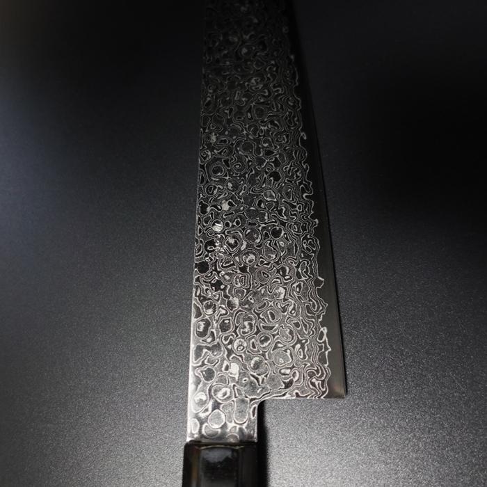 三寿ゞ作 包丁 牛刀 ダマスカス 10A鋼 和牛刀 240mm 水牛 八角柄 三木刃物の画像