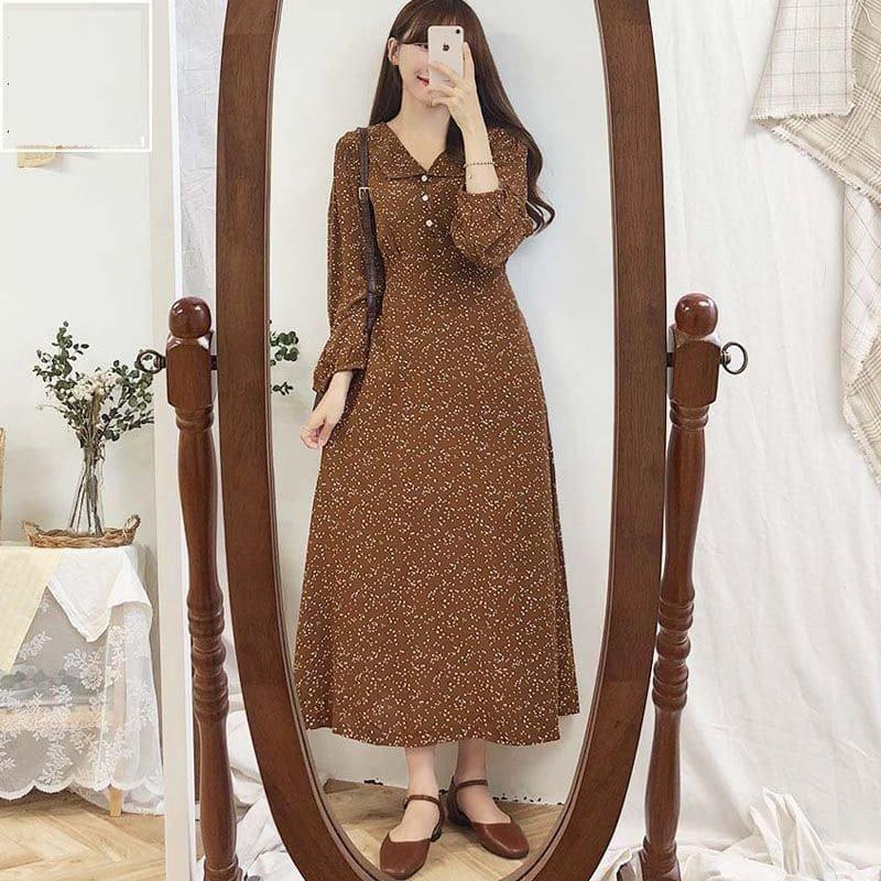 輝い 高校生 中学生 4535 ロング丈 ワンピ 秋 春 長袖 ワンピース ファッション 代 10代 ワンピース カラー レッド Www Digitalsignagerds Com