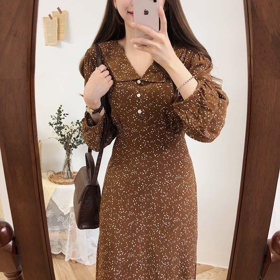 輝い 高校生 中学生 4535 ロング丈 ワンピ 秋 春 長袖 ワンピース ファッション 代 10代 ワンピース カラー レッド Www Digitalsignagerds Com