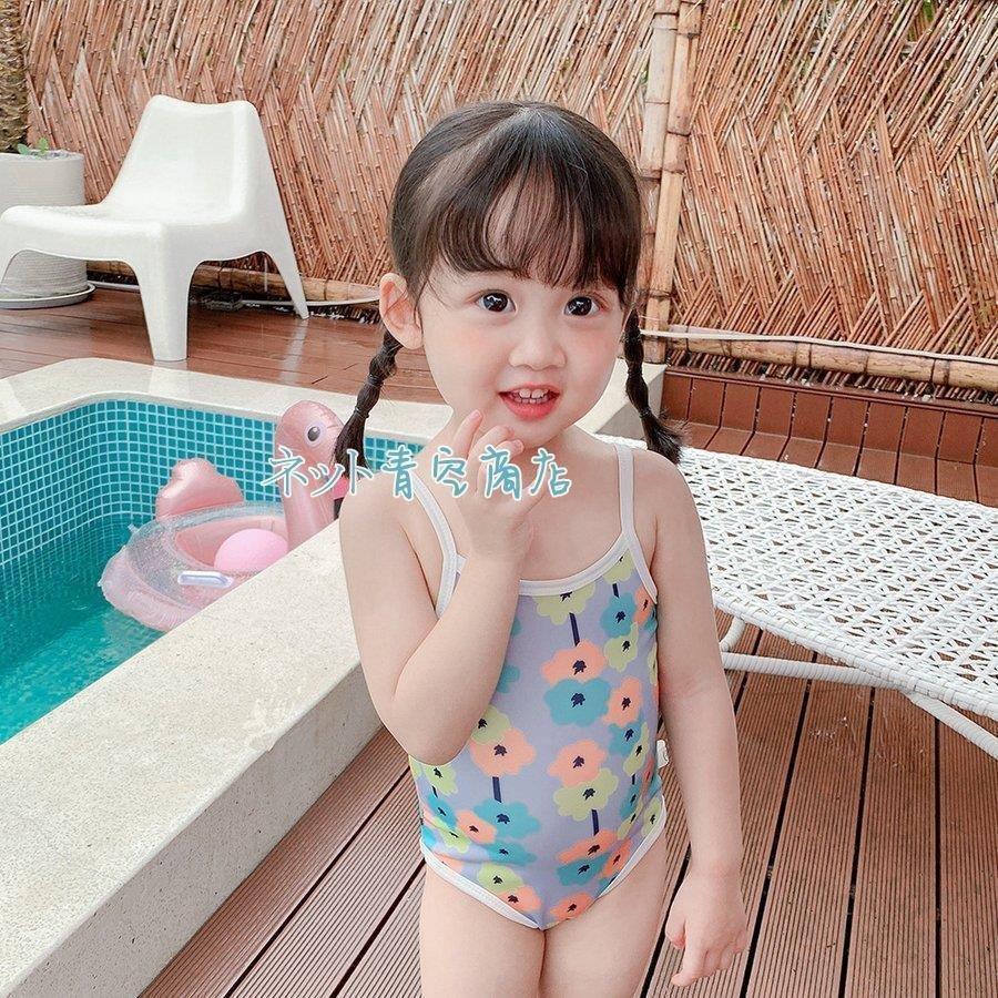 残りわずか ベビー 水着 女の子 オールインワン ワンピース スイムキャップ付き ベビー水着 キッズ 女児 可愛い プール スクール水着 フリル 73 80 90 100 110 1 130 Simbcity Net