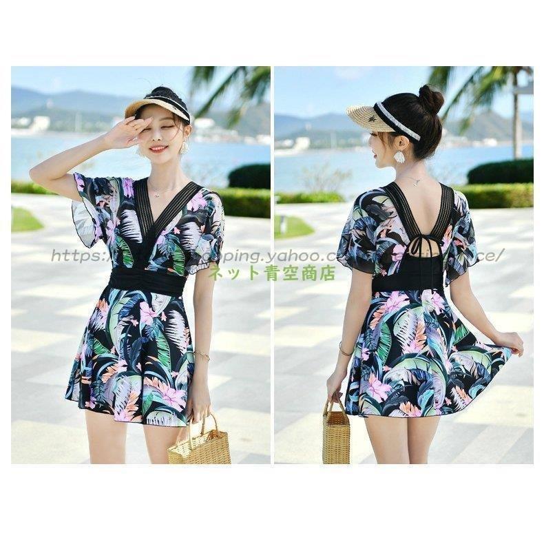 30 割引 一つ目の項目を先に選択してください A B C オンライン限定商品 水着レディース体型カバービキニセパレートフレアスリーブワンピース総柄ボタニカル柄ホ 水着 ラッシュガード レディース服 一つ目の項目を先に選択してください Abc