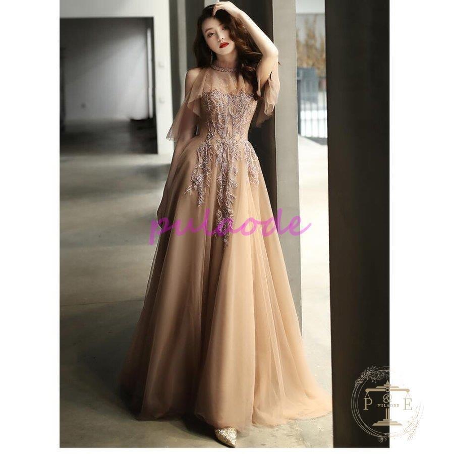 程度極上 ウエディングドレス ロング丈ドレス パーティードレス 代 30代 発表会 40代 二次会 結婚式 Aラインワンピース フォーマル 結婚式 披露宴 二次会 謝恩会 演奏会 発表会 上品 おしゃれ Exストア 人気一番人気ブランド