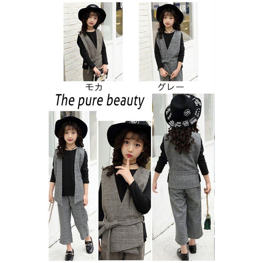 有名人芸能人 トップス 子供服 セットアップ 入学式 キッズ 女の子 110 160cm 長袖 子供服 セットアップ 入学式 キッズ 韓国子ども服 フォーマルスール 3点セット ベスト ブラウス ズボン 春秋 女の子 可愛い 長袖 入学式 面接 110 160cm