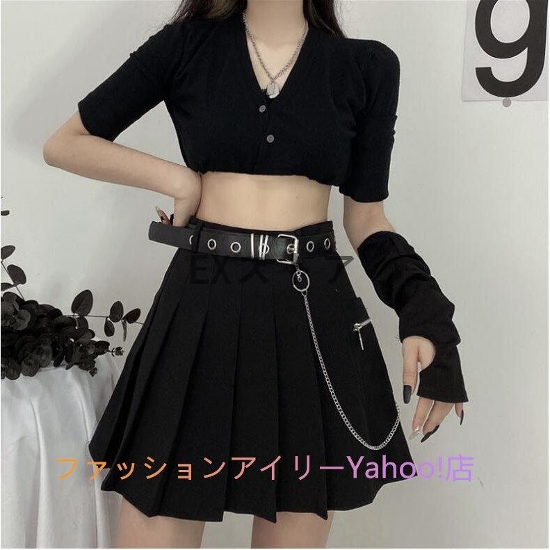 年ベルトチェーンミニスカート韓国 春服 レディース ファッション 原宿ストリート系 病みかわ オルチャン 韓流可愛い Keia45 Exストア 通販 Yahoo ショッピング