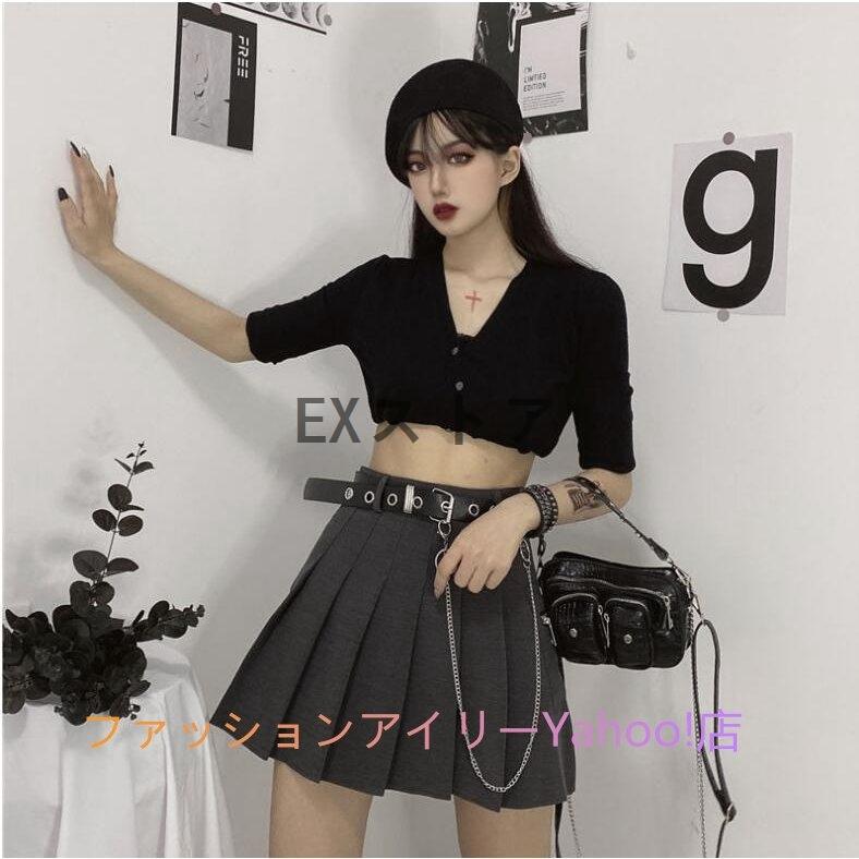 年ベルトチェーンミニスカート韓国 春服 レディース ファッション 原宿ストリート系 病みかわ オルチャン 韓流可愛い Keia45 Exストア 通販 Yahoo ショッピング