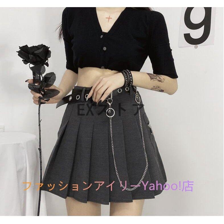 年ベルトチェーンミニスカート韓国 春服 レディース ファッション 原宿ストリート系 病みかわ オルチャン 韓流可愛い Keia45 Exストア 通販 Yahoo ショッピング