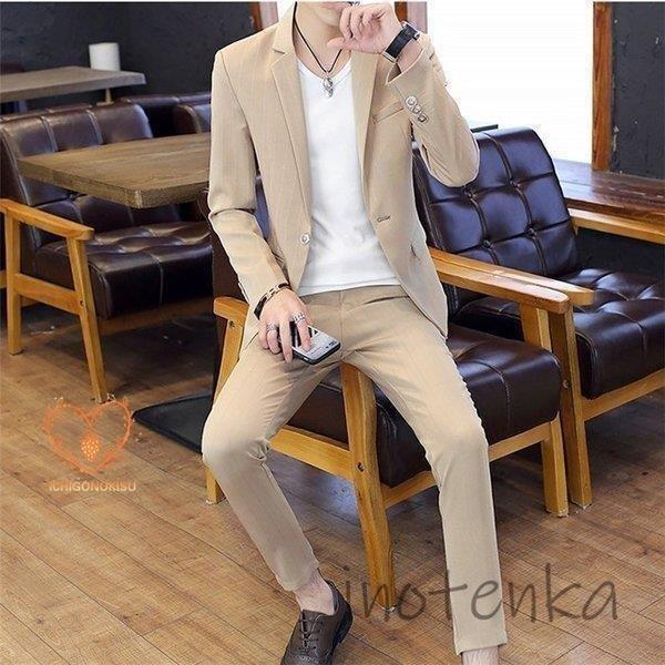 日本最大級 カジュアルスーツ メンズ 春秋夏用 ストライプ 紳士服 上下 スキニーパンツ 長袖 テーラード サマージャケット おしゃれ サマースーツ セットアップ カジュアルスーツ Binghamtonhots Com