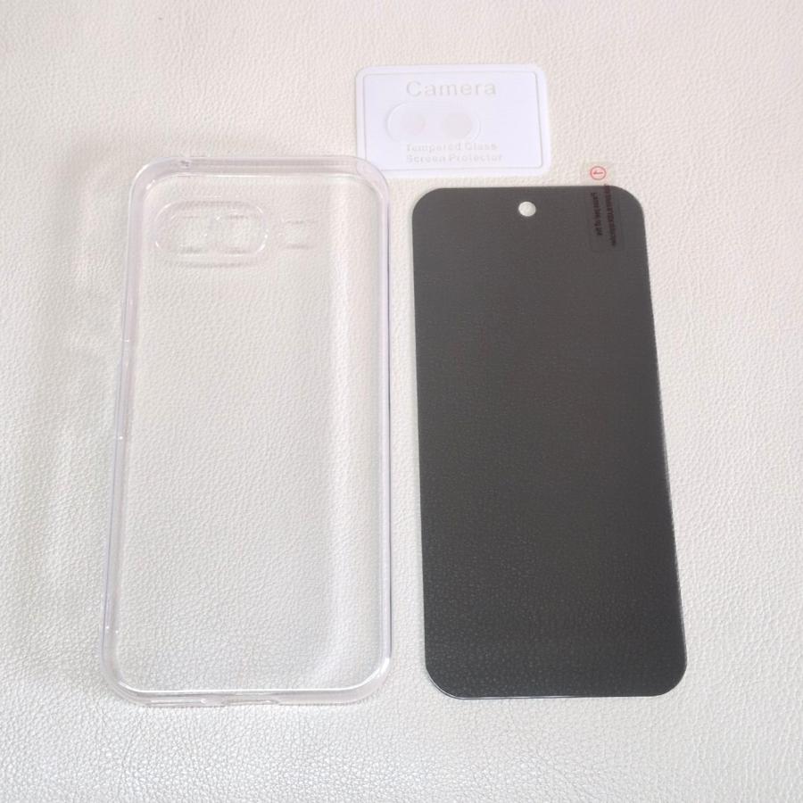 Google Pixel 9a ブラック クリアケース付き Google Pixel 9a ケース 9 Pro XL クリア おしゃれ 8a カバー 耐衝撃