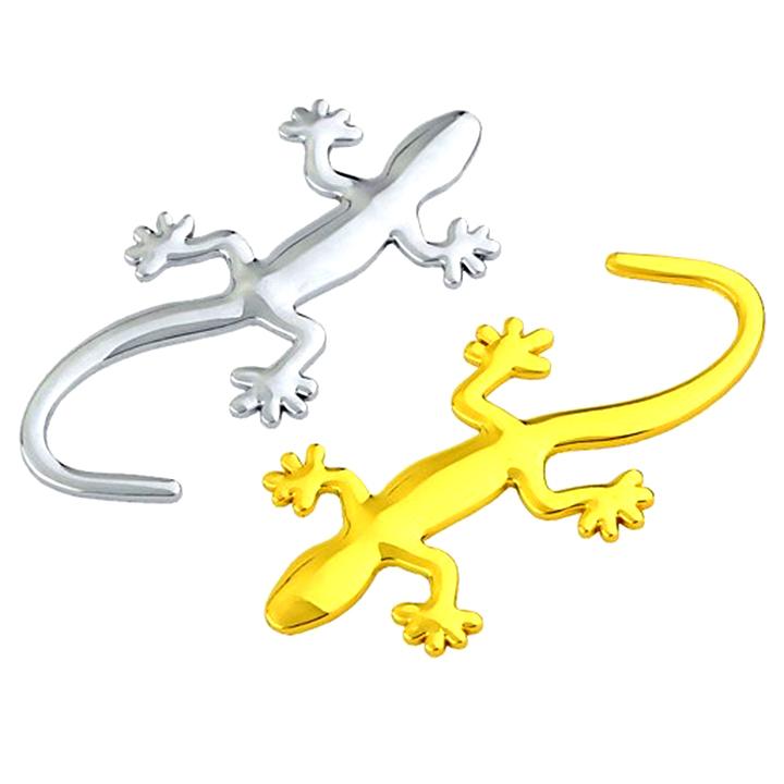 ヤモリ トカゲ メタルステッカー 2枚セット 金 銀 交通安全 金運アップ 家庭円満 K7412 ケイマート 通販 Yahoo ショッピング