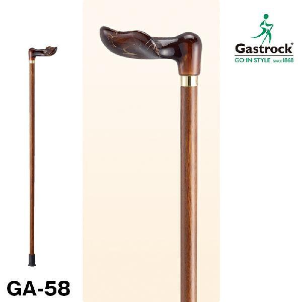 ガストロック 天然木ストレートステッキ ga-58（左手用変形グリップ） 杖 つえ ギフト おしゃれ gastrock 敬老の日 介護 散歩 メンズ 父の日