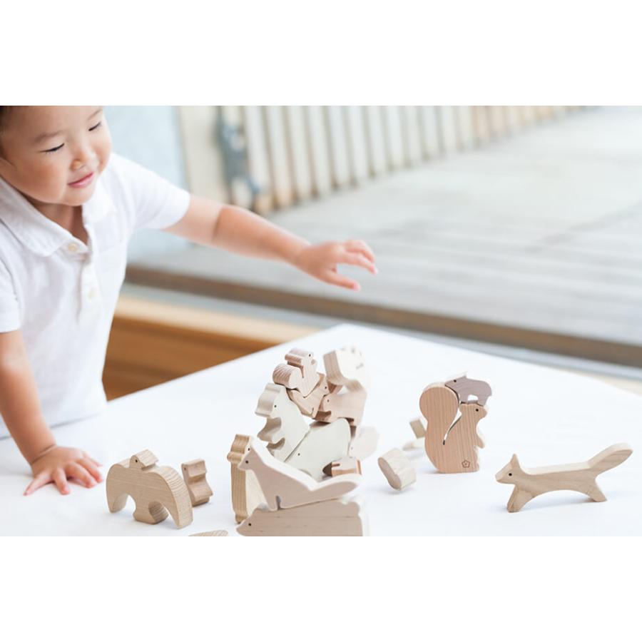 木のおもちゃ】森のどうぶつみき オークヴィレッジ oak village 無塗装