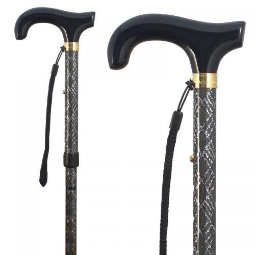 アルミ折りたたみステッキ】エレガンスレースアルミステッキ LA-3