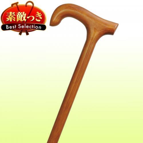 【新品】天然木製ステッキ 国産木製ステッキ】オーク変形型・大 (91cmまで対応) No.102 送料無料
