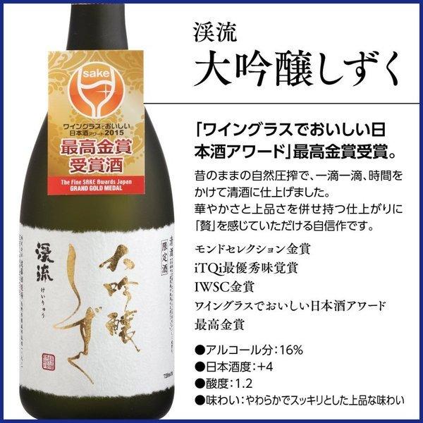 遠藤酒造場 プレゼント ギフト 日本酒 渓流 大吟醸 しずく ／ 遠藤