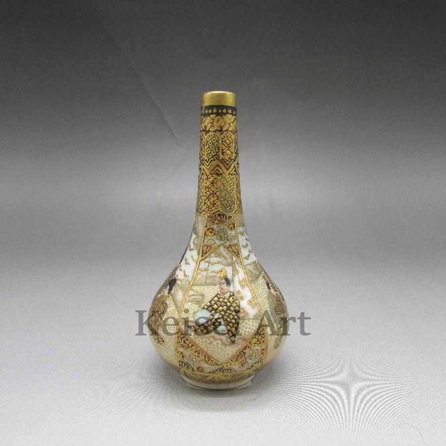 幕末　薩摩焼　金彩人物紋大瓶　高さ約41cm 共箱　送料込み250108 薩摩焼 金彩人物文花瓶 銘[薩摩] 【公式通販】