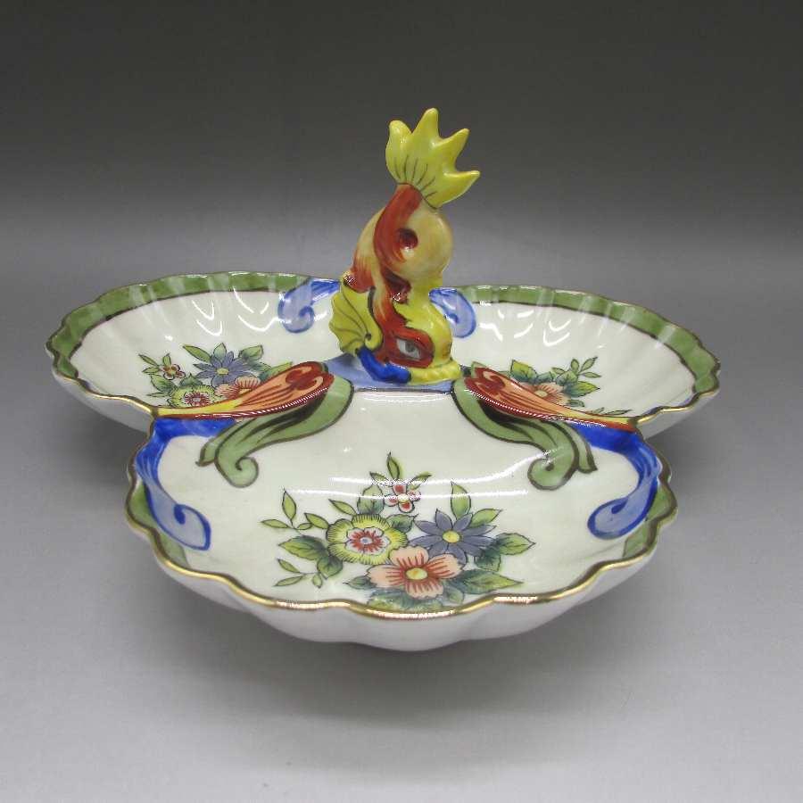 オールドノリタケ アールデコ魚付セパレートディッシュ