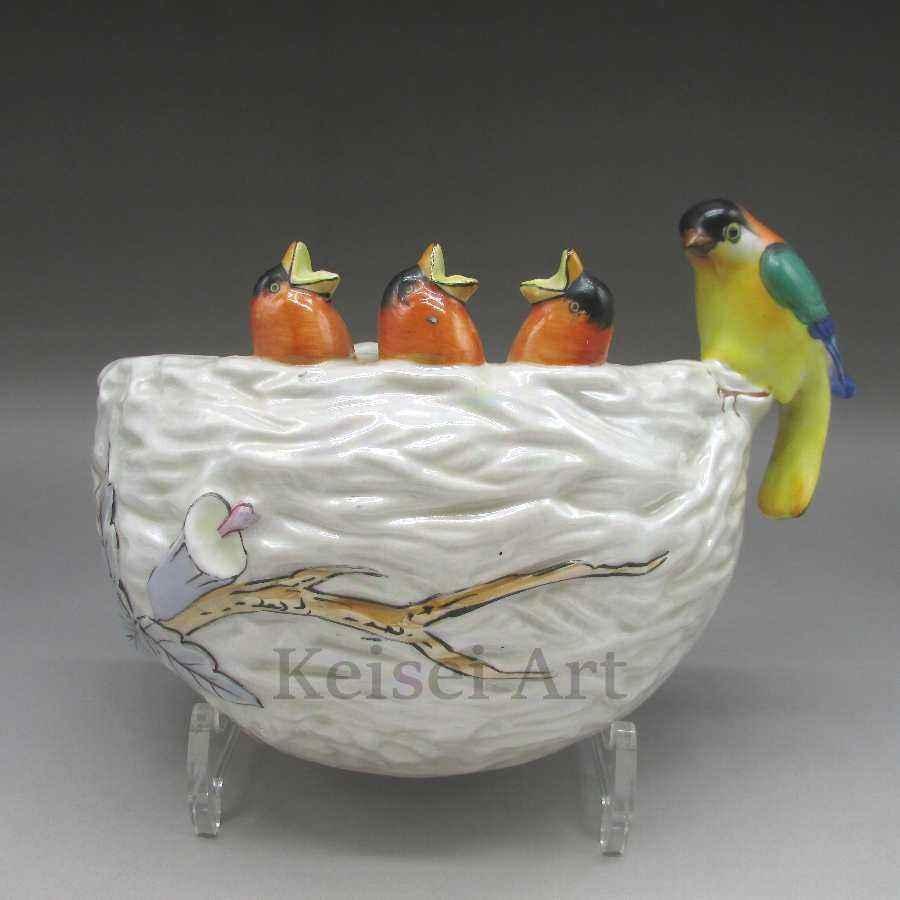 ノリタケ ？ 鳥の親子 折ろ フィギュリン 