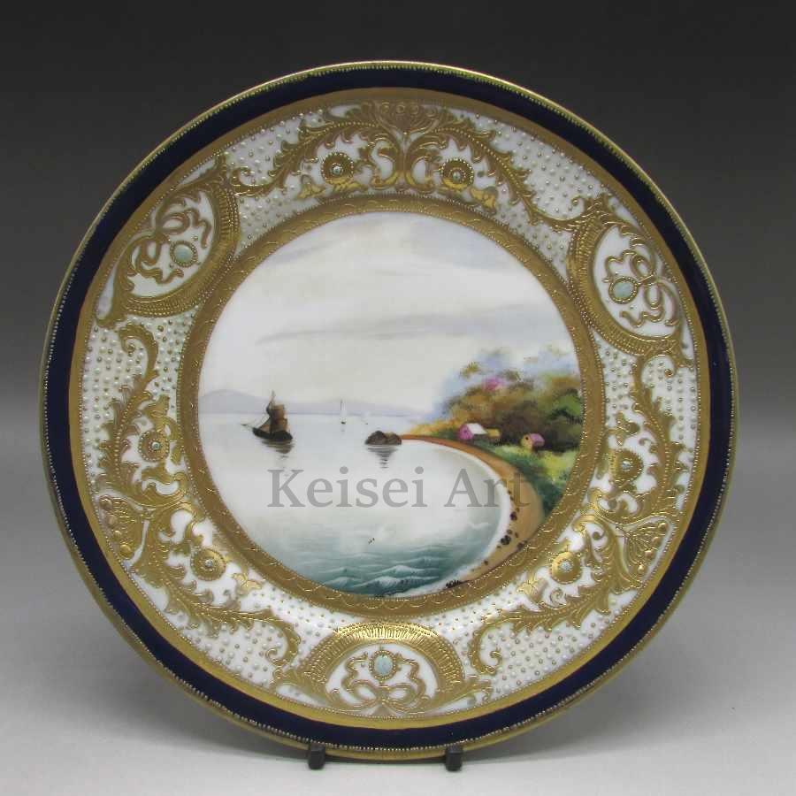 オールドニッポン　金盛飾り皿　日本の風景 オールドニッポン 金盛飾り皿 日本の風景