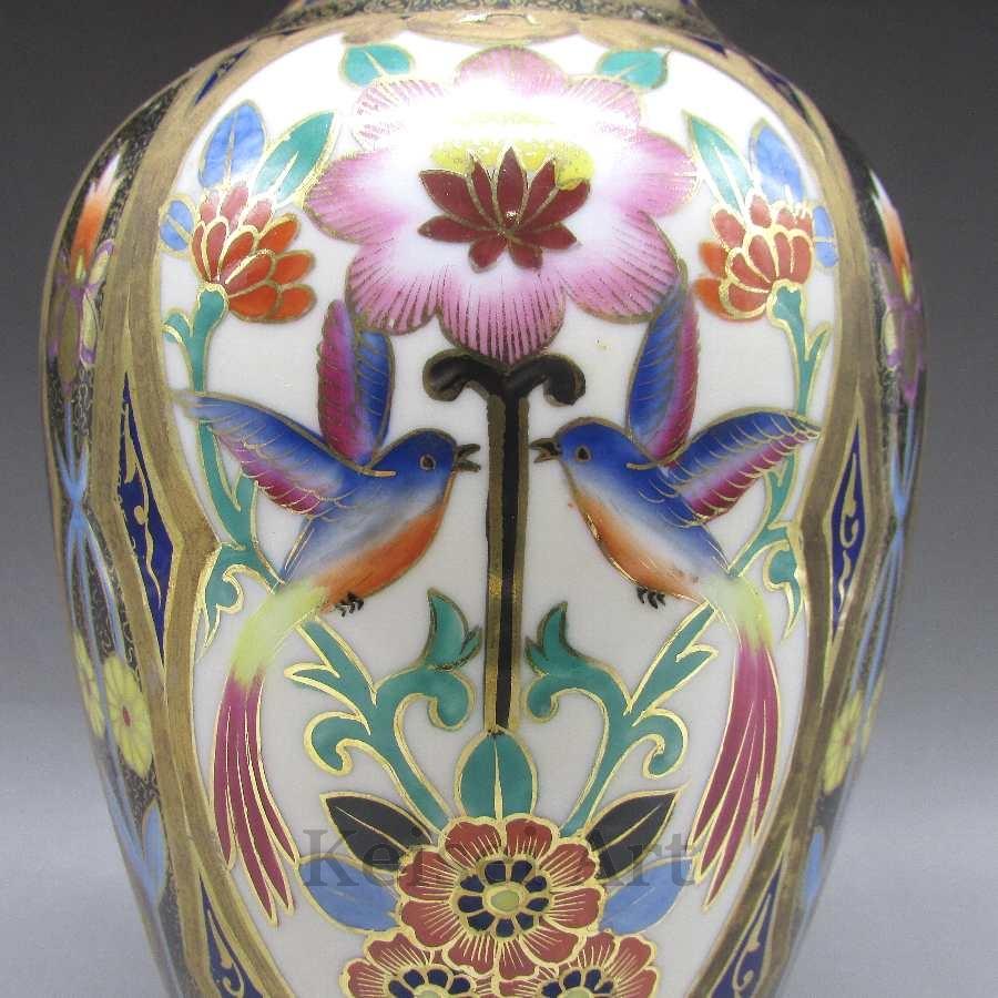 オールドノリタケ 花文花瓶