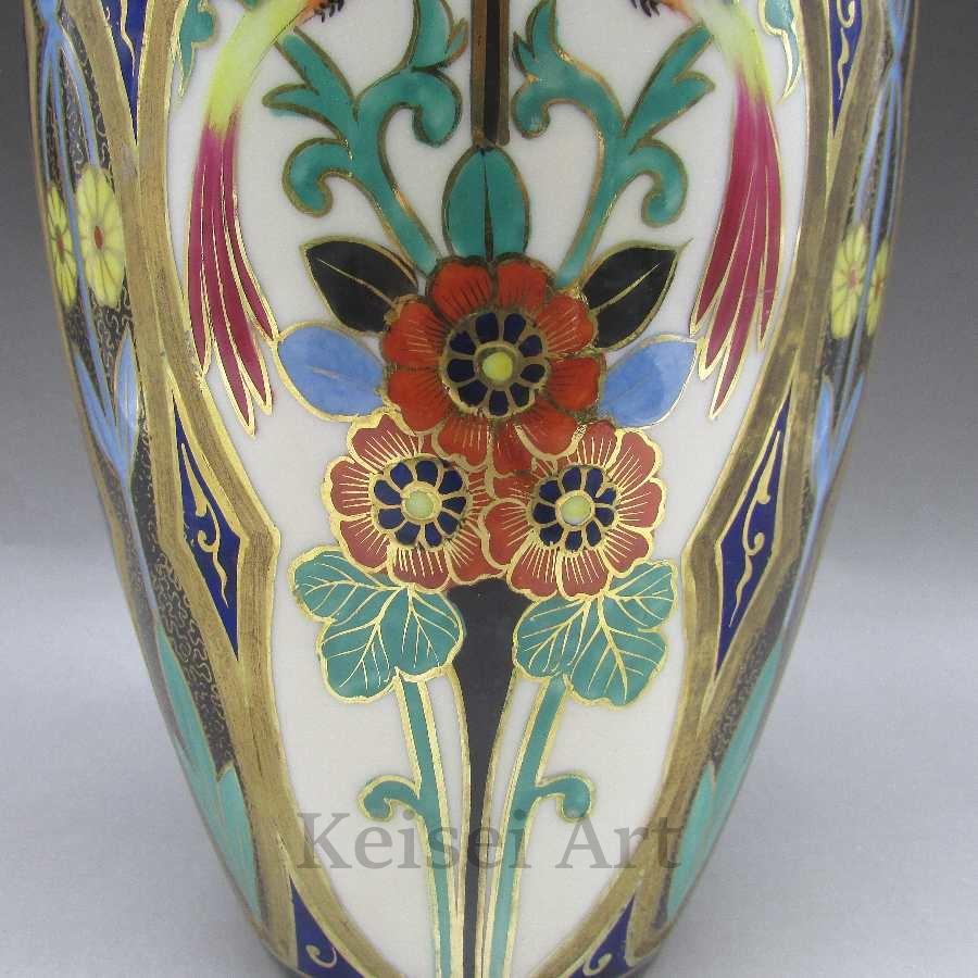 オールドノリタケ 花文花瓶