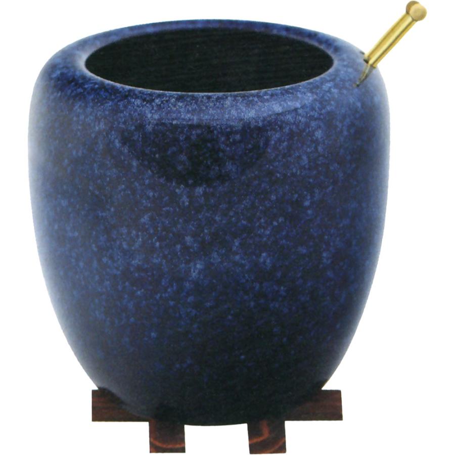 【直接引き取り限定】青い陶器製火鉢 直接引き取り限定】青い陶器製火鉢