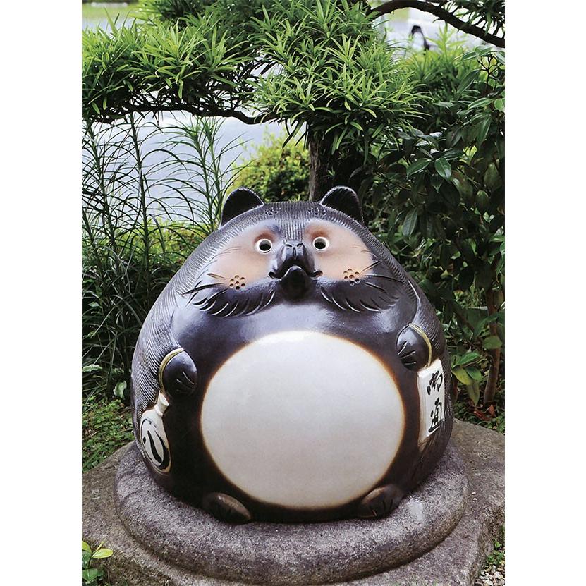 日本製 信楽焼 大福狸 17号 全高53cm 幅63cm しがらきやき 陶器製 国産品 焼き物 狸 たぬき タヌキ 置き物 置物 B9002 01 人工観葉植物と造花の通販ケイシン 通販 Yahoo ショッピング
