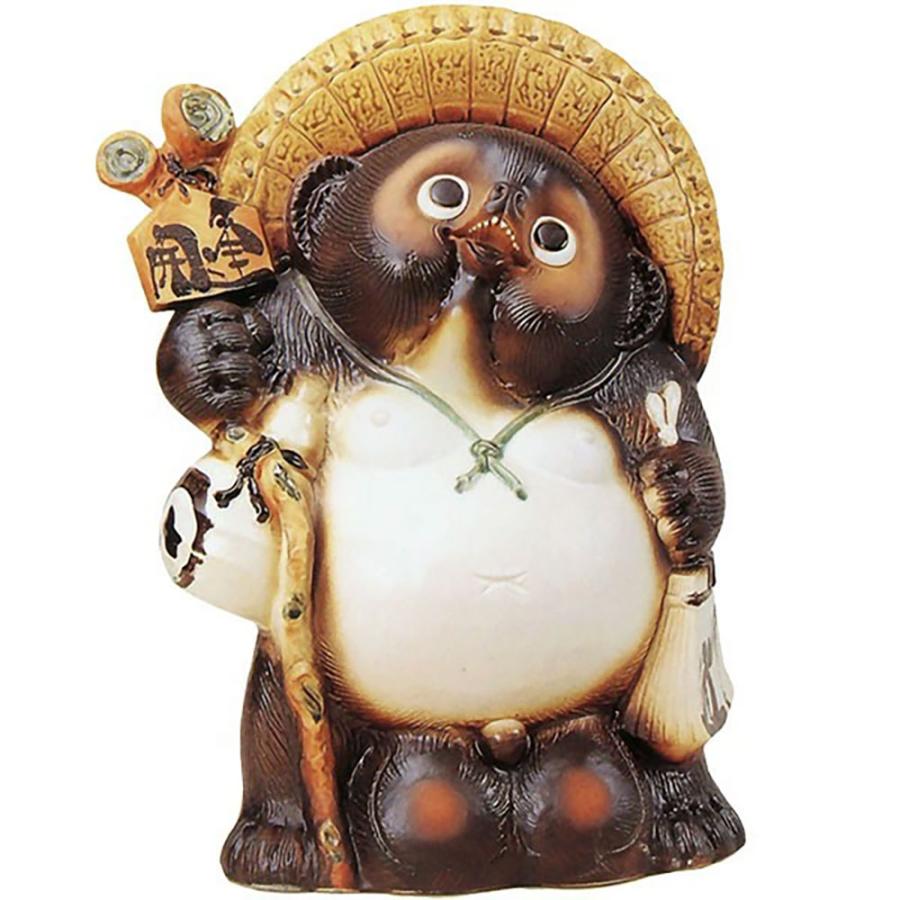 信楽焼 たぬき 狸 置き物 インテリア 大型 オブジェ 家具 陶器製 商売