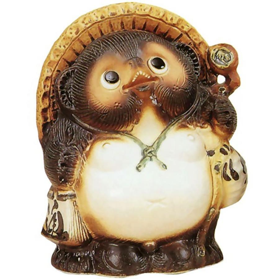たぬき　陶器　オブジェ　置物　インテリア　工芸品　美術品　A3306 たぬき陶器オブジェ置物インテリア工芸品美術品A3306
