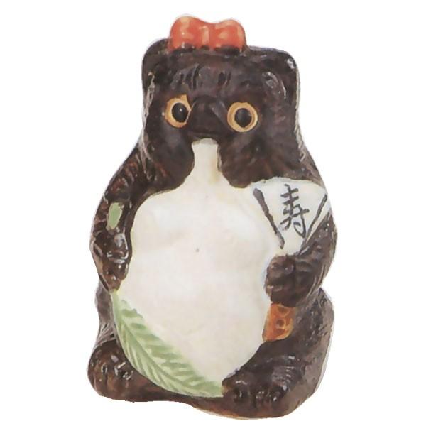 信楽焼 たぬき 狸 タヌキ 置き物 オブジェ 陶器 国産品 日本製 夫婦狸メス 3号 2個セット