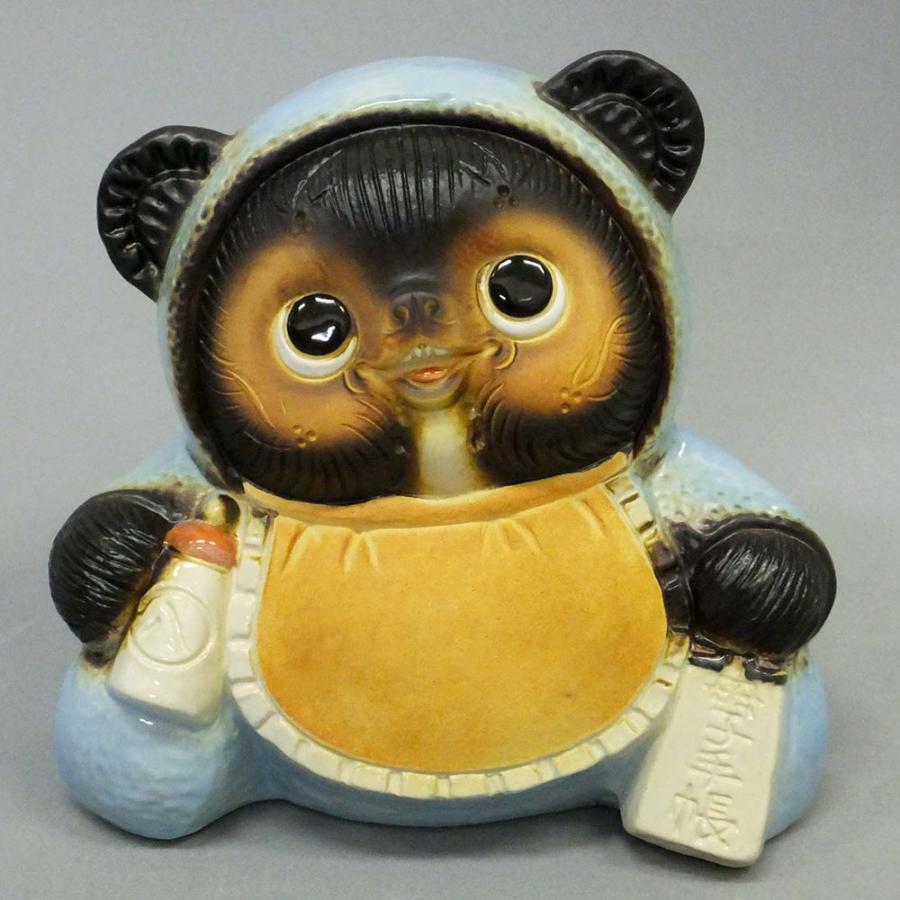 信楽焼 たぬき 表札 看板 狸 置き物 オブジェ 家具 陶器製 縁起物