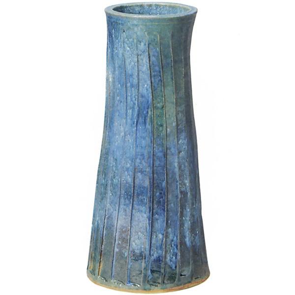 美品　陶芸　焼物　陶器　花瓶　曲線的なデザインが優雅な　印象的なフラワーベース 美品 陶芸 焼物 陶器 花瓶 曲線的なデザインが優雅な 印象的な