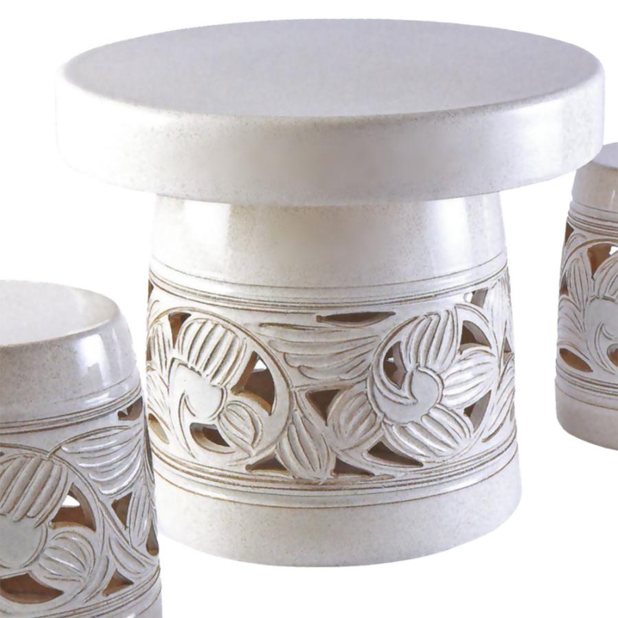 信楽焼　カスミ唐草テーブルセット 信楽焼 カスミ唐草テーブルセット