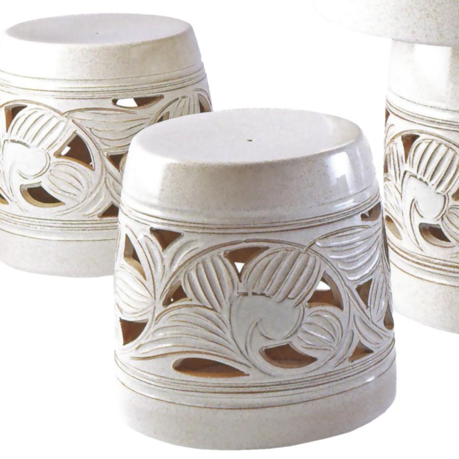 信楽焼カスミ唐草テーブルセット