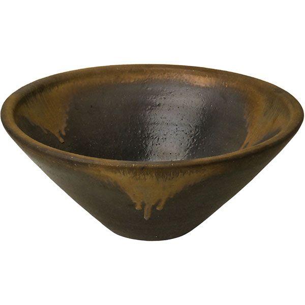 水鉢 おしゃれ 陶器 信楽焼 国産品 日本製 金彩ソリ型