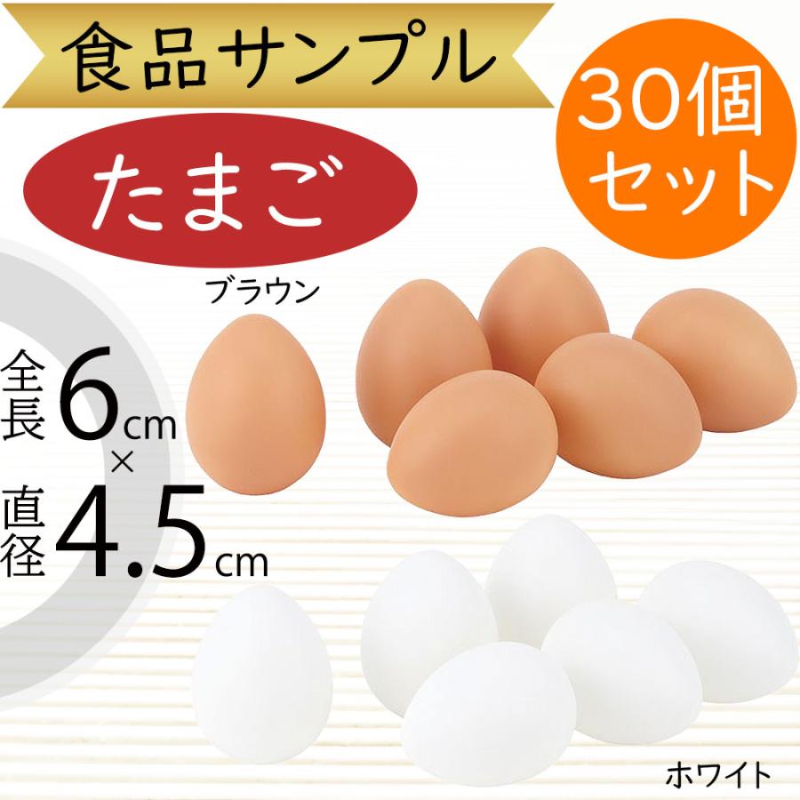 食品サンプル たまご タマゴ 卵 玉子 エッグ 白 茶 ホワイト ブラウン