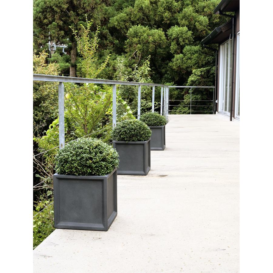 植木鉢 おしゃれ 大型 プランター 観葉植物 FRP グレー 灰色 四角