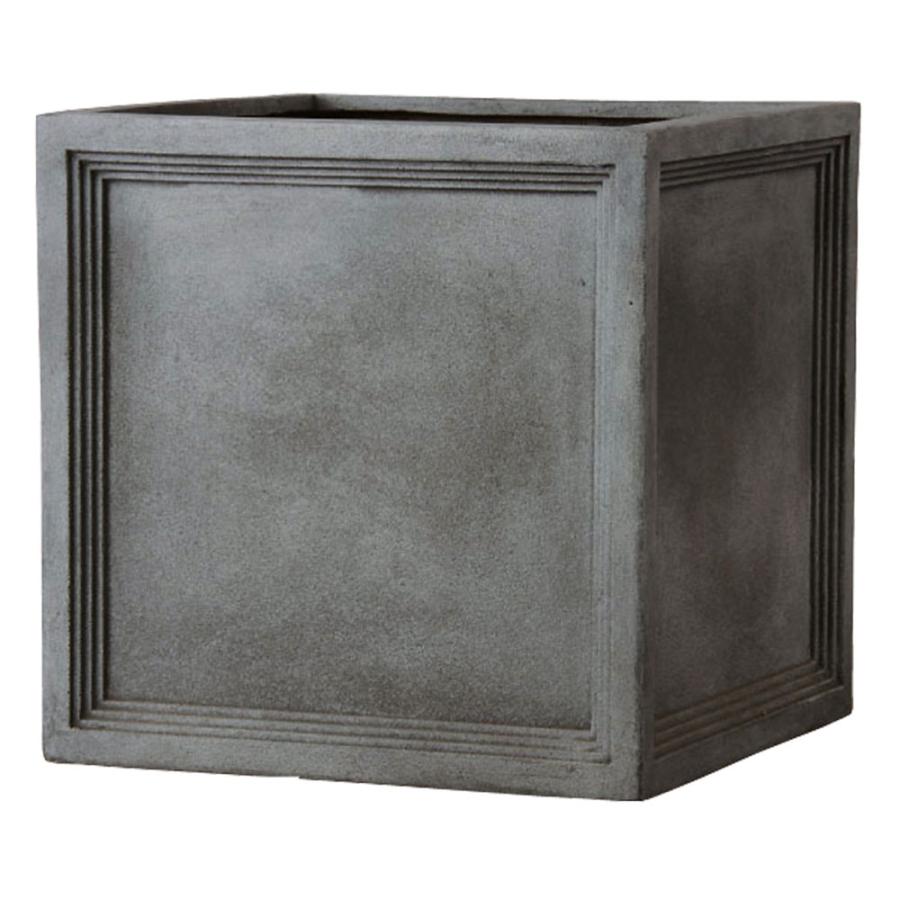 植木鉢 おしゃれ 大型 プランター 観葉植物 FRP グレー 灰色 四角