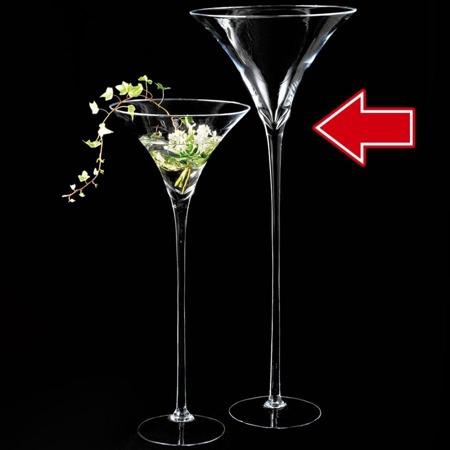 ガラス花瓶 おしゃれ 大型 花器 フラワーベース カクテルグラス