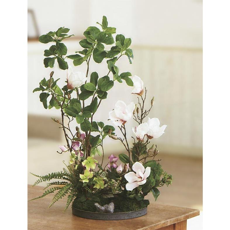 マグノリア 造花 木蓮 モクレン おしゃれ 人気 リアル 人工観葉植物