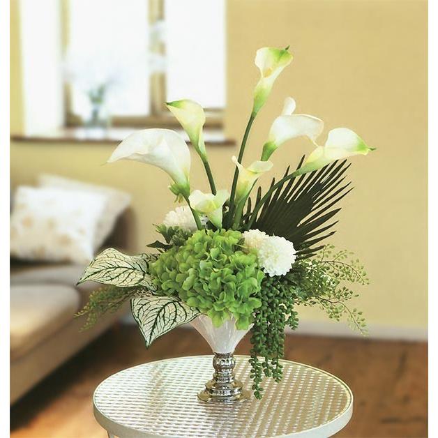 カラー カラーリリー 造花 大型 おしゃれ ホワイト 白 人気 リアル