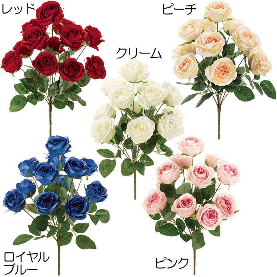 ローズ 造花 全長37cm 2本セット（アーティフィシャルフラワー ばら 薔薇 バラ ブッシュ 花材 ディスプレイ）（k-1617）  :kd-f20m1617:人工観葉植物と造花の通販ケイシン - 通販 - Yahoo!ショッピング
