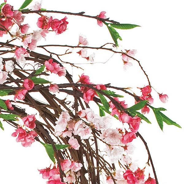 造花 桜 リース 直径60cm サクラ さくら 人工観葉植物 花材 フラワーアレンジメント Kd Fm390 人工観葉植物と造花の通販ケイシン 通販 Yahoo ショッピング